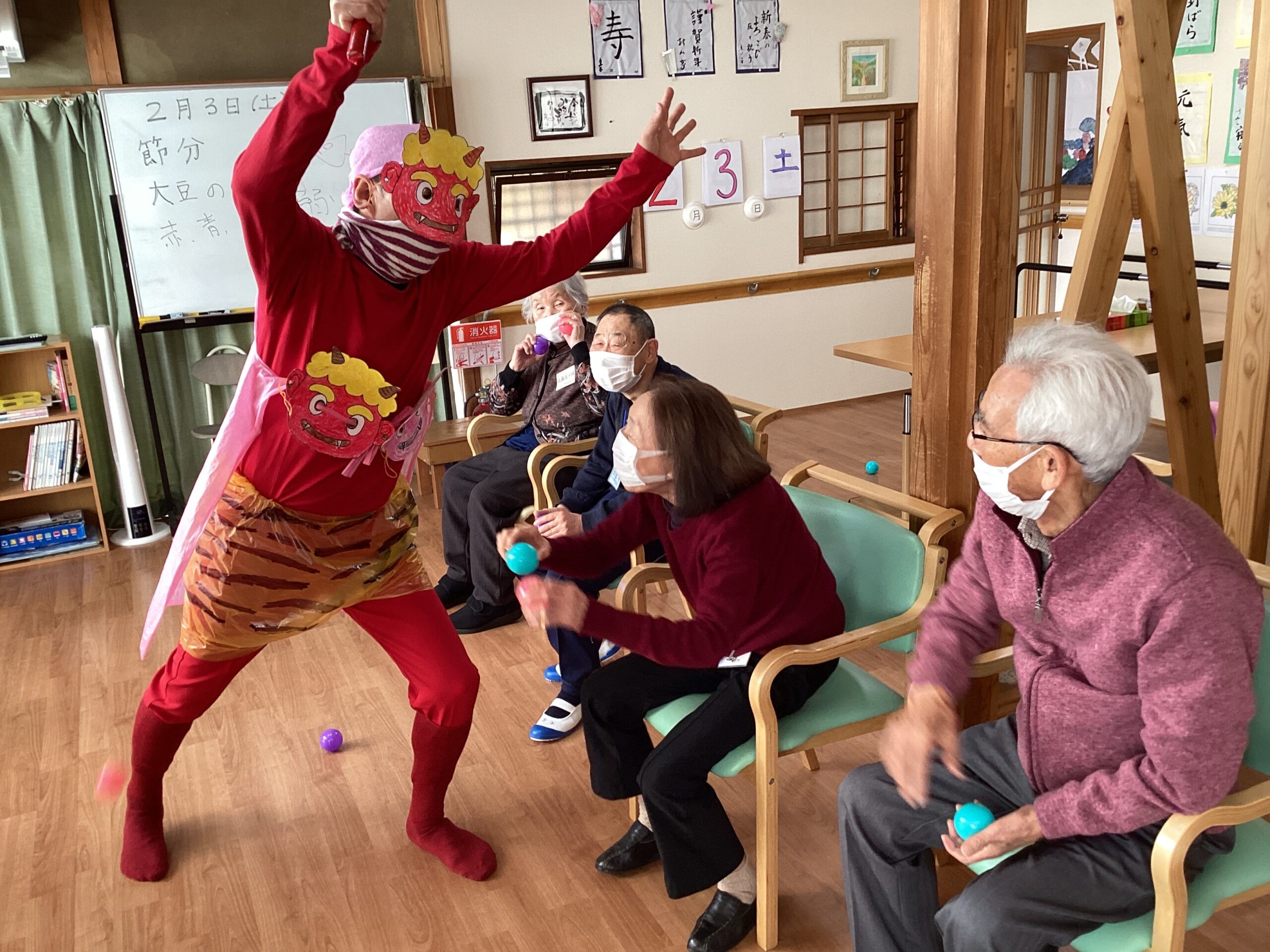 みんなで豆まき♪